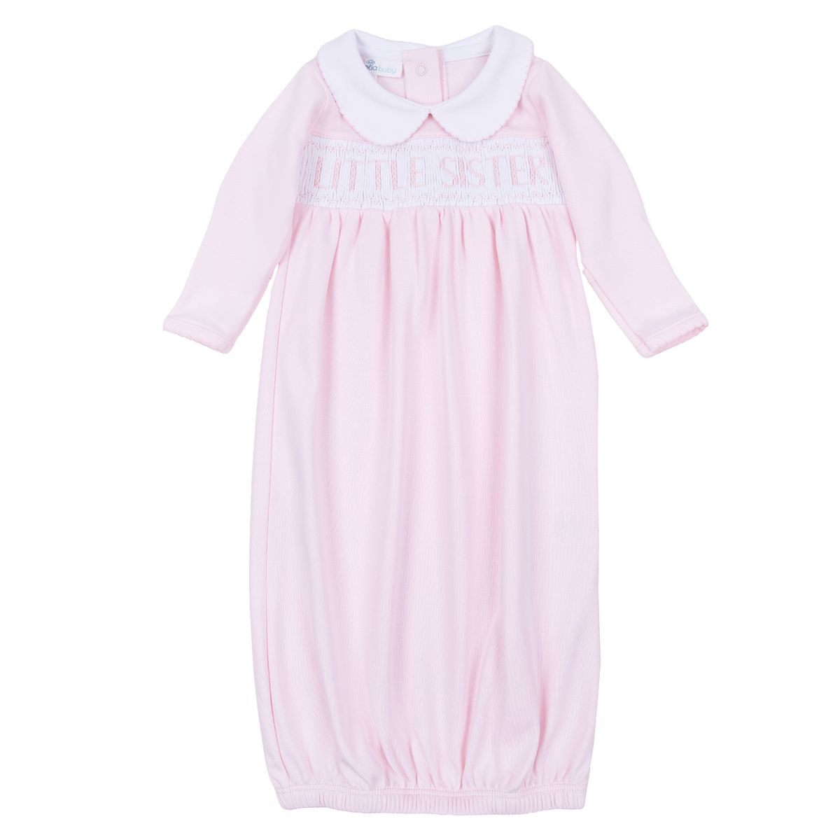 Little Sister Smocked Gathered Gown