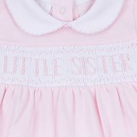 Little Sister Smocked Gathered Gown