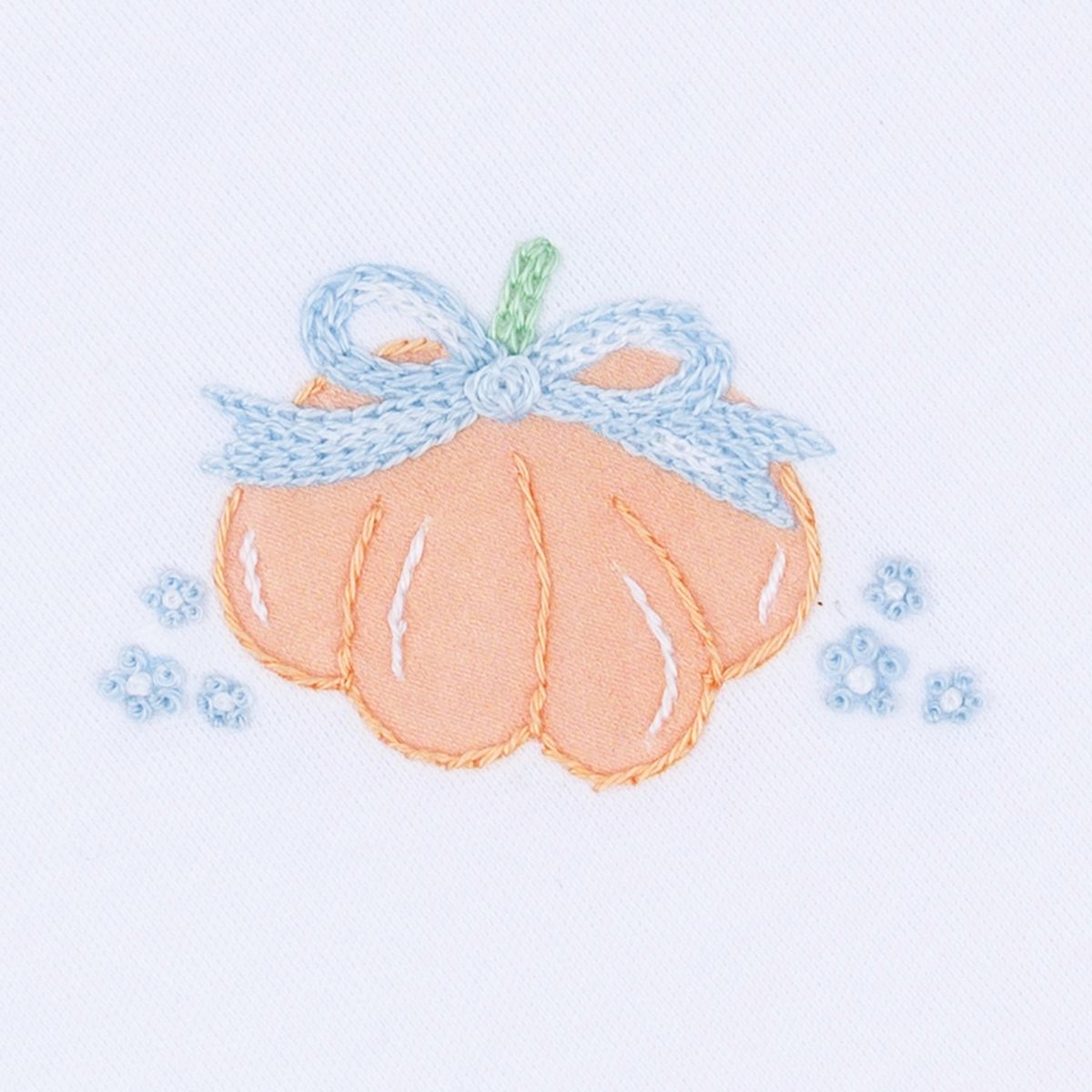 Prettiest in the Patch Sky Blue Ruffle Footie