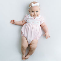 Willow Classics Pink Smocked Collared Bubble