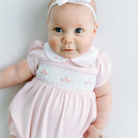 Willow Classics Pink Smocked Collared Bubble