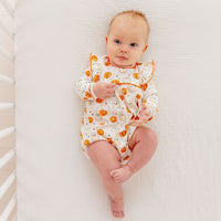 Pumpkin and Boo Orange Long Sleeve Girl Bubble