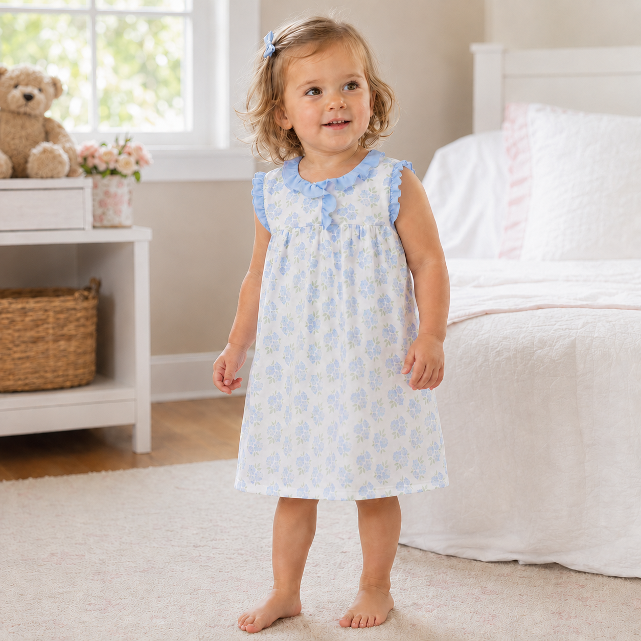 Dreamy Hydrangeas Sky Blue Dress