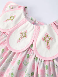 Floral Cross Girls Dress