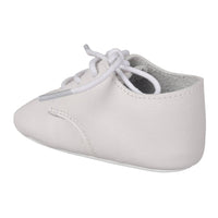 August Crib-White Leather