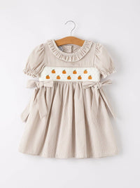 Pumpkin Smock Plaid Dress