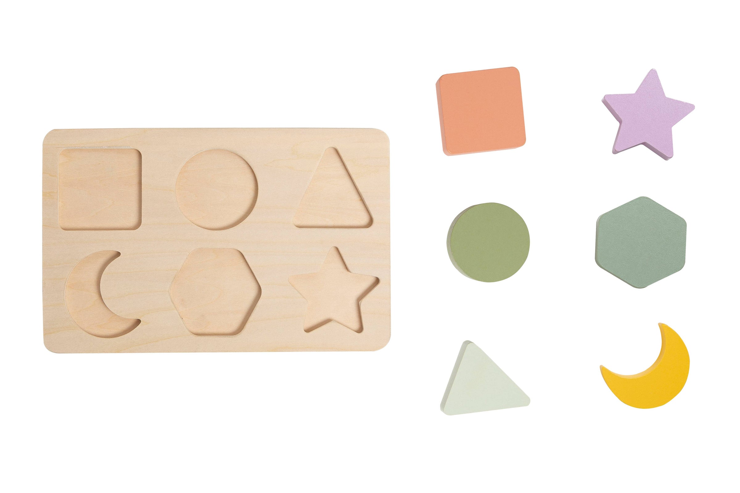 Wooden Shapes Puzzle (Developmental Learning Toy)