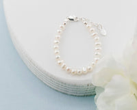 Sterling Silver Freshwater Pearl Baby Girl Bracelet - Zoey