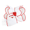 Embroidered Santa Crochet Edge Bows