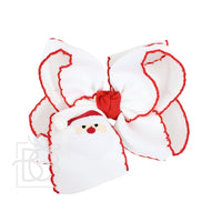 Embroidered Santa Crochet Edge Bows