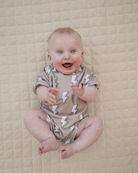 Cotton Romper | Electric Beige