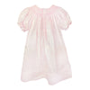 Daygown with Heart Smocking & Pearls in Pink