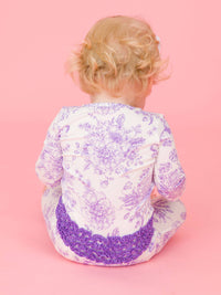 Wisteria Purple Butterfly Garden Toile Zipper Sleeper