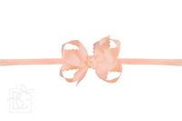Nylon Headband w/ Scalloped Bow (Mult. Colors)