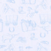 Wild West Toile Footie - Light Blue