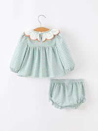 Glitter Pumpkin Girls Bloomer Set