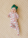 Retro Candy Cane Bamboo Zip Romper