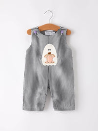 Halloween Striped Ghost Romper