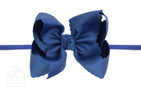 Nylon Headband w/ Scalloped Bow (Mult. Colors)