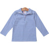 1/4 Zip Knit Pullover - Cornflower Stripe