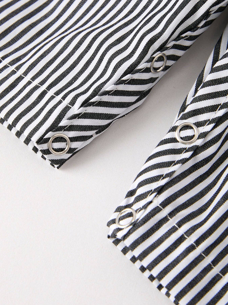 Halloween Striped Ghost Romper