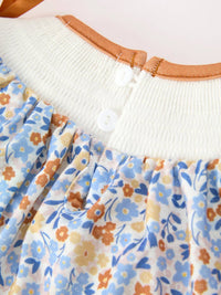 Fall Floral Smocked Bloomer Set
