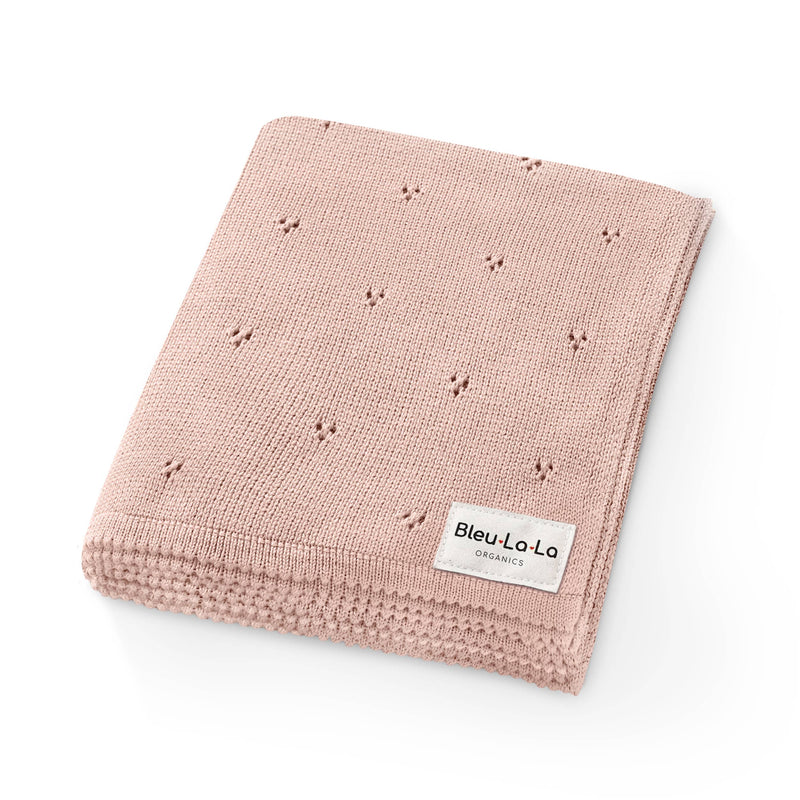 Pointelle Swaddle Receiving Baby Blanket (Mult. Colors)
