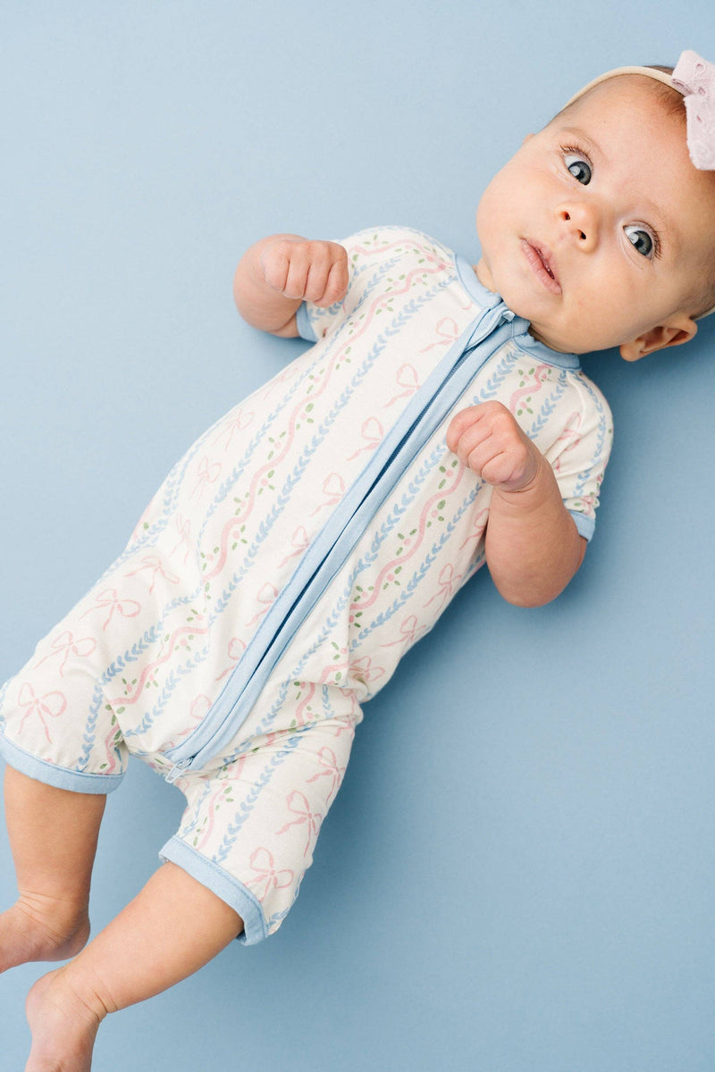 Dainty Bows Bamboo Short Romper