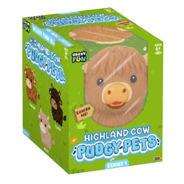 RMS® Crazy Fun™ Highland Cow Pudgy Pets Squishy - 1PC