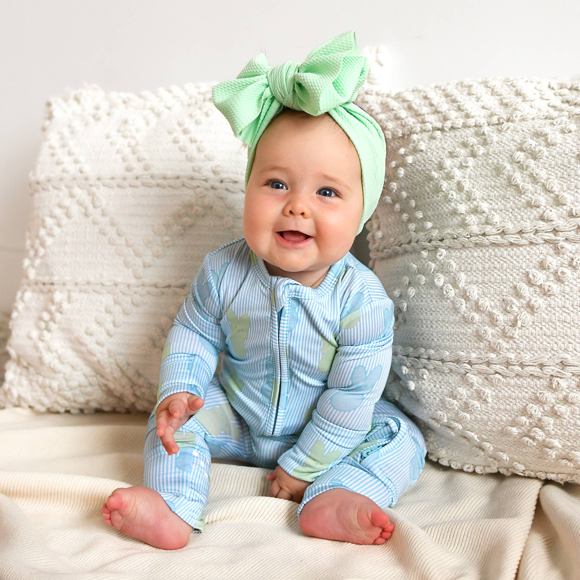 Sage Bunny ZIP Easter Bamboo Sleeper