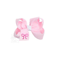 Embroidered Bow Hair Bow
