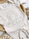 Neutral Rainbow Baby Romper