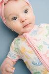 Pastel Bow Bamboo Short Romper