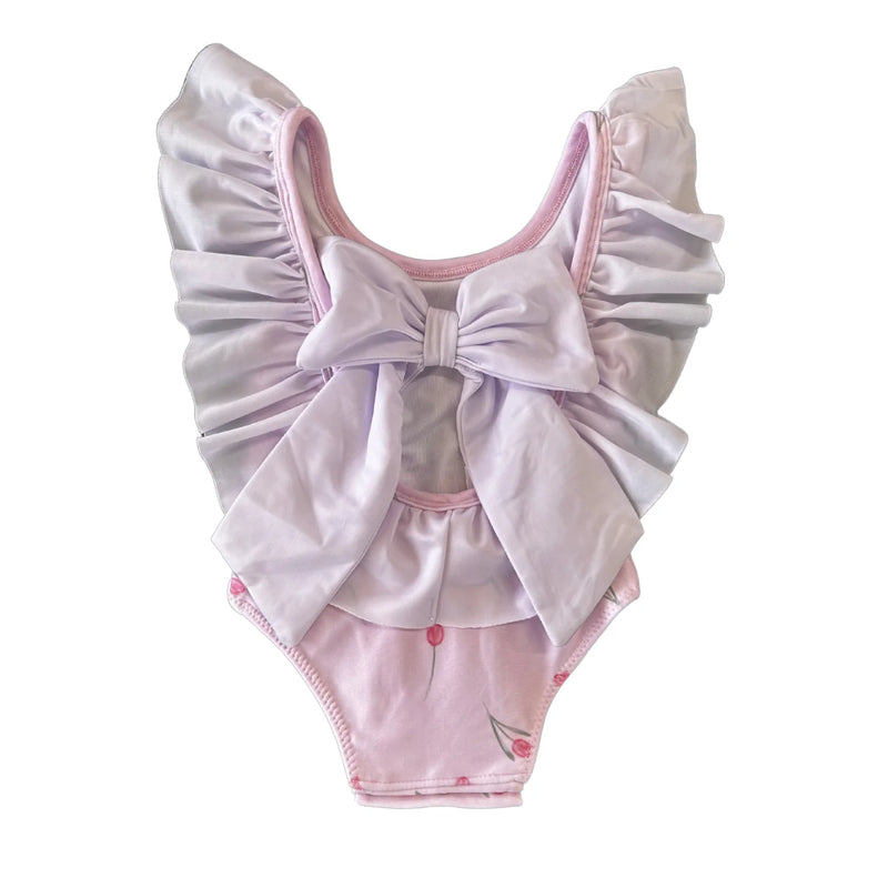 Tulips Scalloped One Piece Swim
