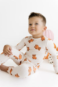 Gingham Little Boo Bear Two Piece Pajama Set