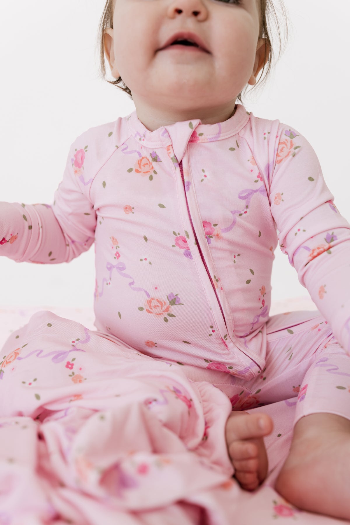 Pink Ella Zipper Romper Sleeper
