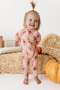 Pumpkin Blossom Zipper Romper Sleeper
