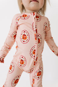 Pumpkin Blossom Zipper Romper Sleeper