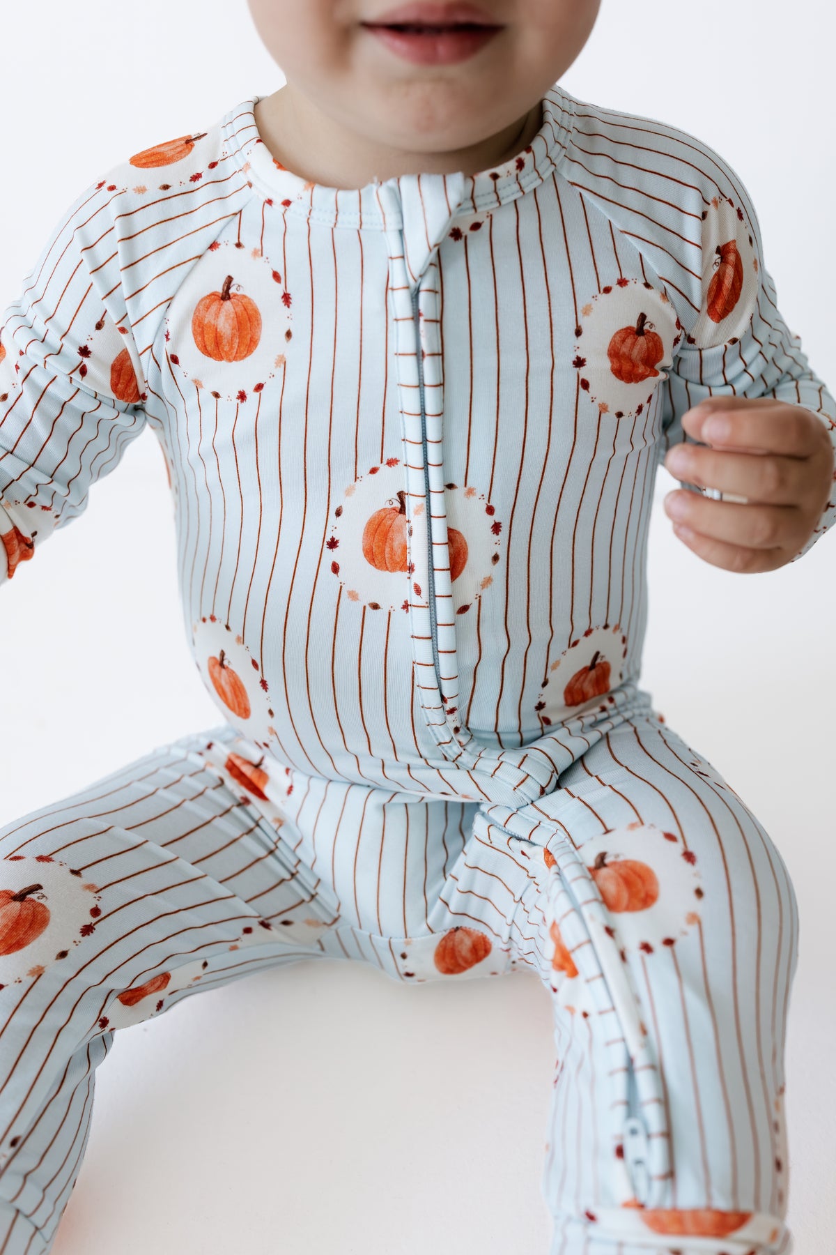 Pumpkin Explore Zipper Romper Sleeper