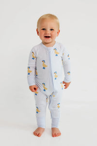 Striped Ducks Zipper Romper Sleeper