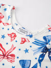 Patriotic Bow Star Girls Dress