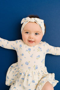 Blue Blooms Bodysuit Bamboo Dress