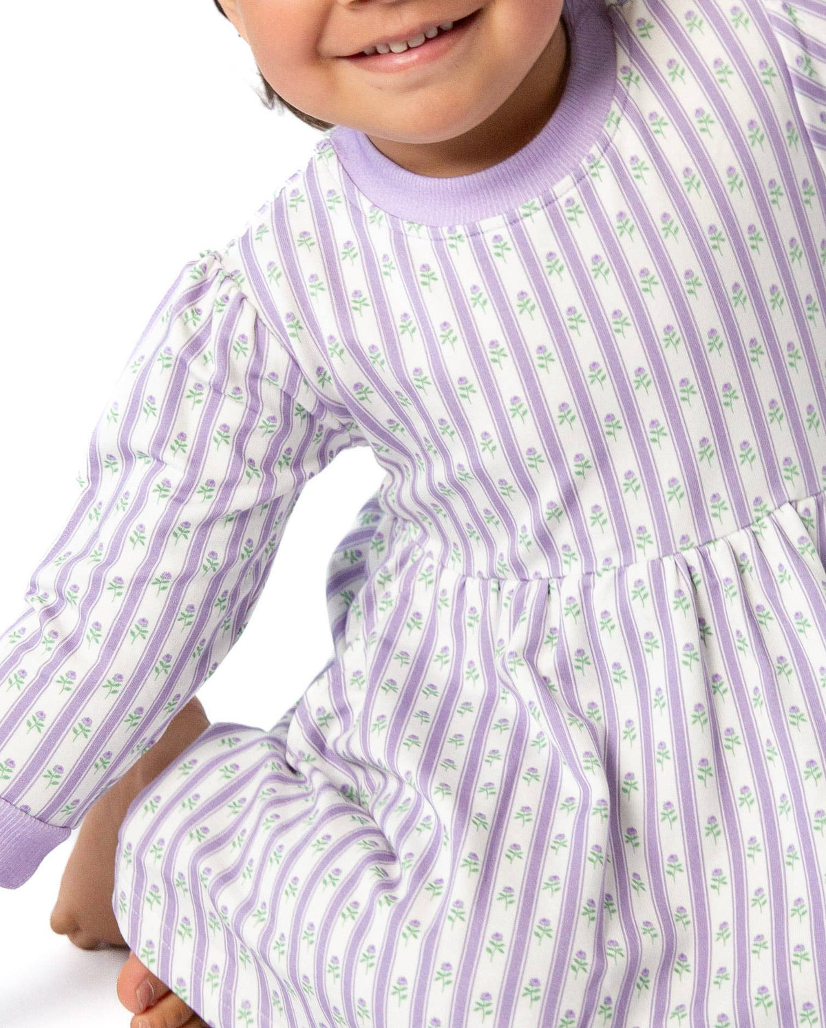 Lilac Ribbons Sweatshirt Dress