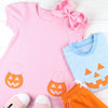 Boys Jack-O-Lantern Shirt - Blue Stripe
