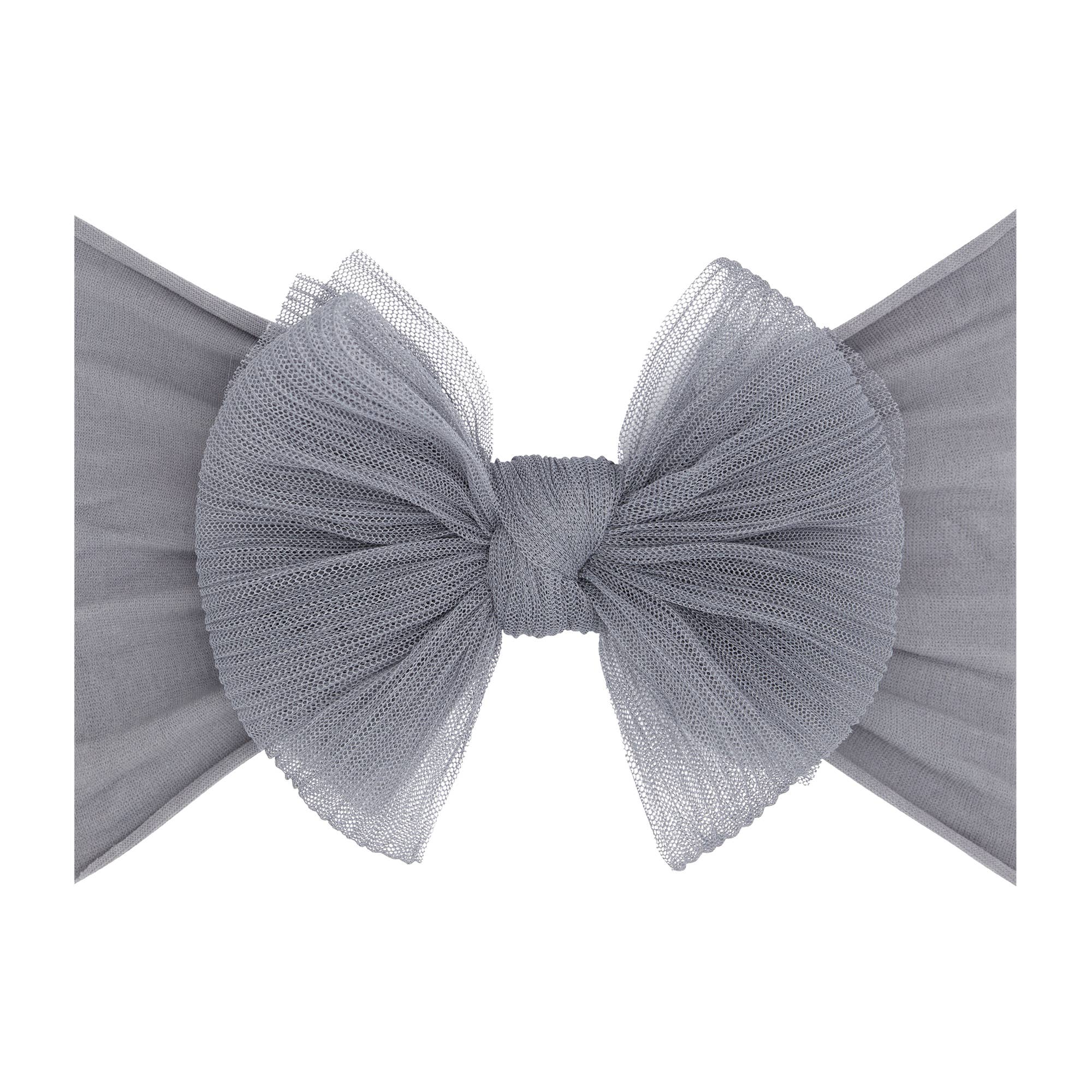 Baby Bling® Tulle FAB® soft nylon headband with tulle bow