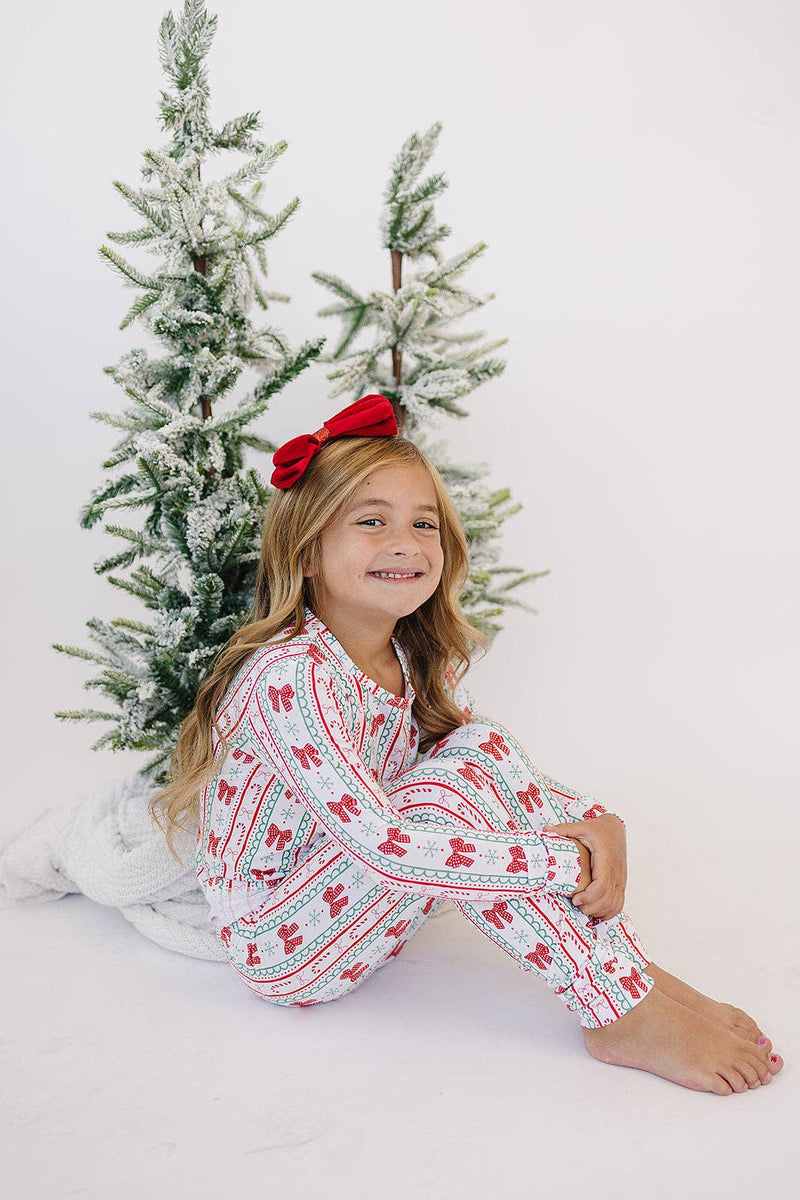 Retro Candy Cane Bamboo Two Piece Set