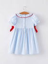 Patriotic Smocking Star Embroidered Dress
