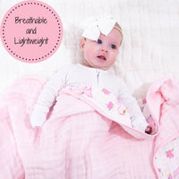 Elegant Swan Cotton Muslin Blanket