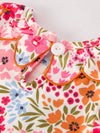 Pumpkin Bow Embroidered Smock Bubble
