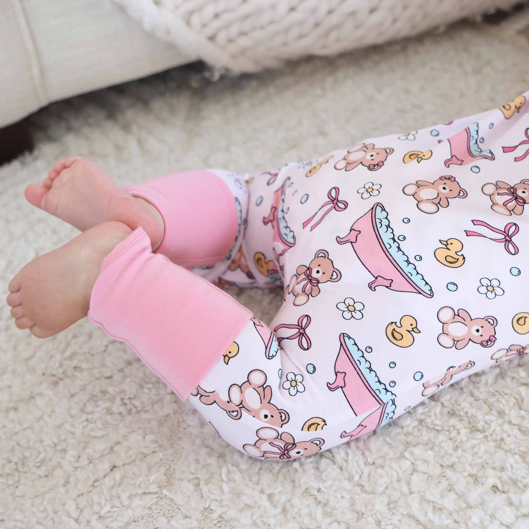 Bathtime Besties Convertible Zip Romper | Pink